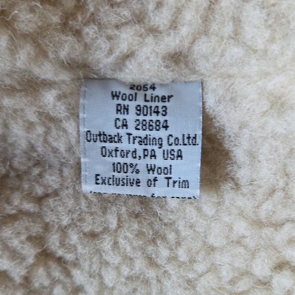 Outback trading company, brown oil skin duster with wool liner men's XL - Picture 16 of 16